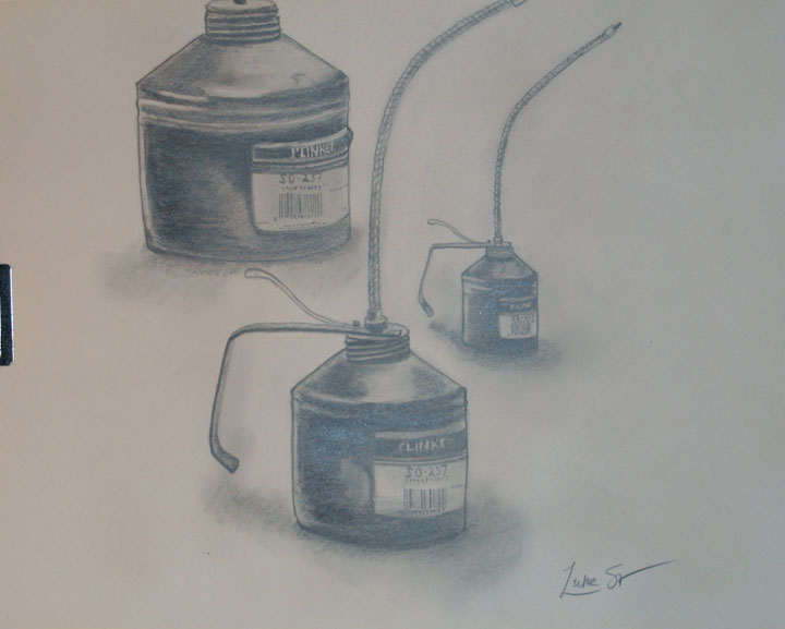 Luke Art Drawing I Oil Cans